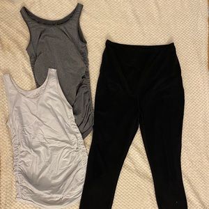 Maternity tanks and leggings